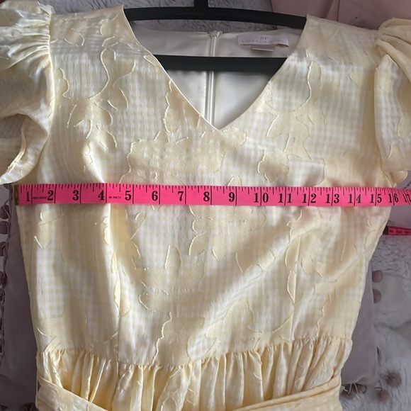 NWT Rachel Parcell Yellow Gingham Lace Dress Size Small - Picture 9 of 9